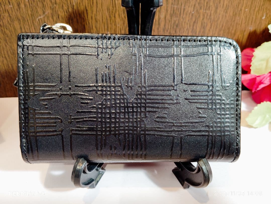 Vivienne Westwood ロゴ押印 レザーキーケース ブラック
