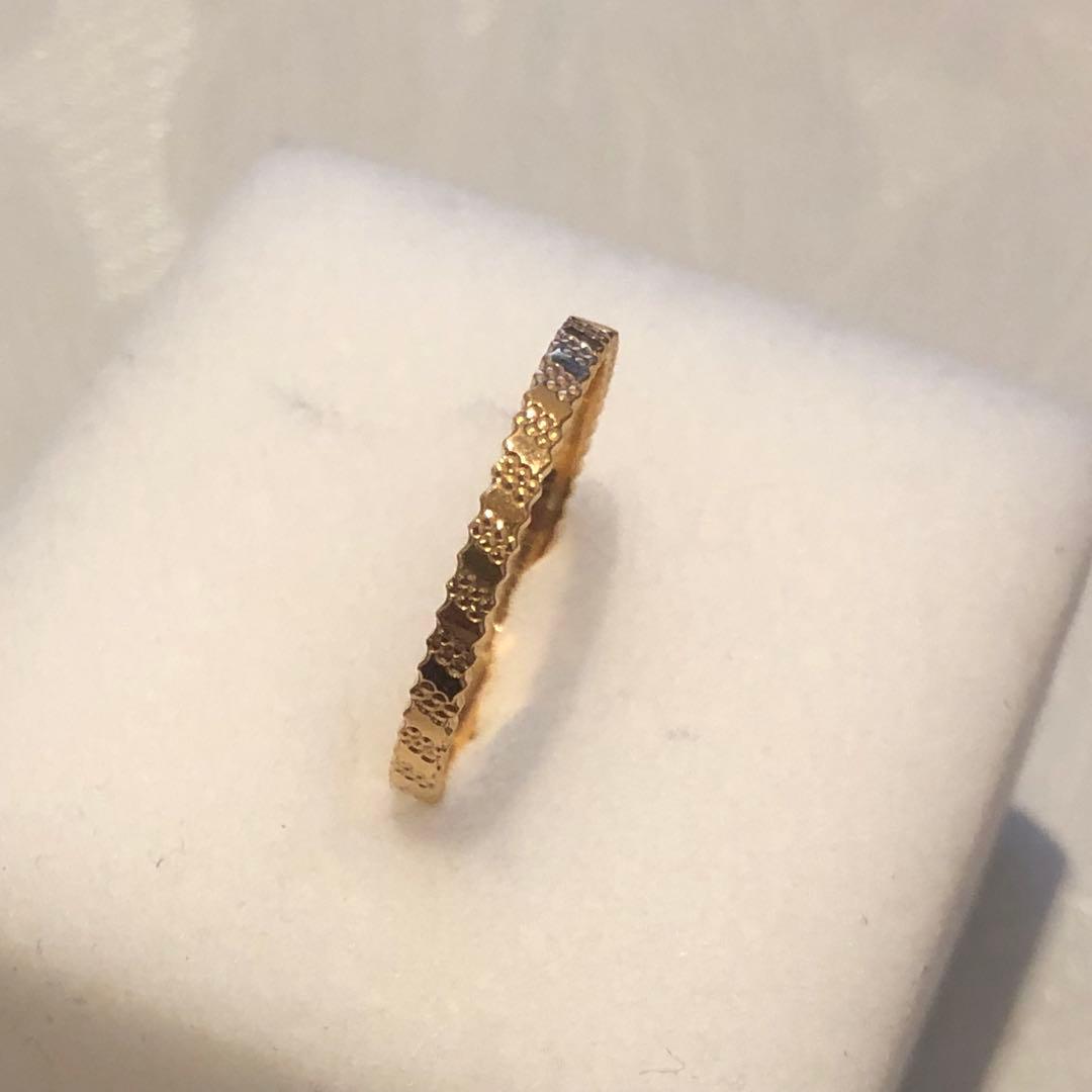 K18ギザギザリング　768H2601