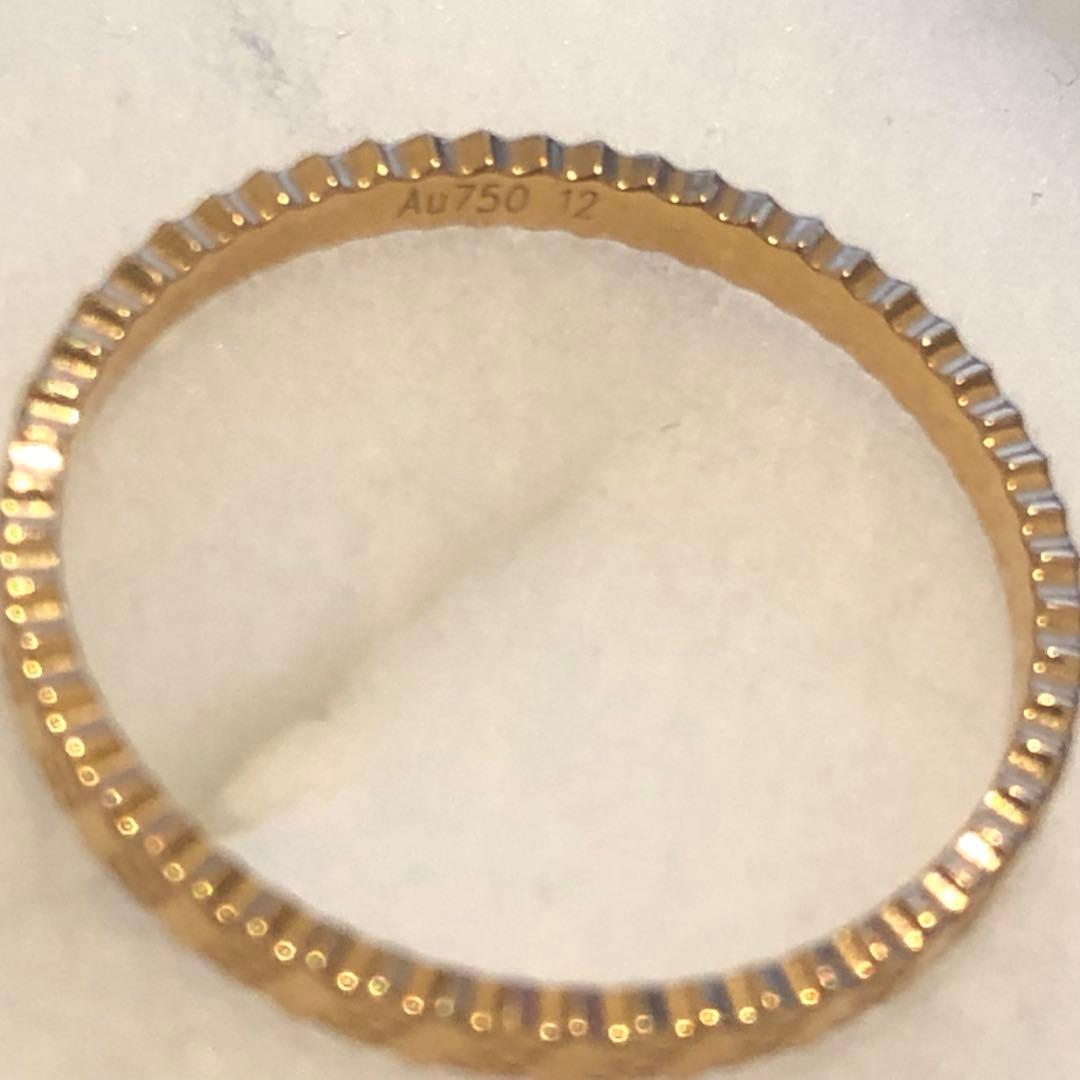 K18ギザギザリング　768H2601