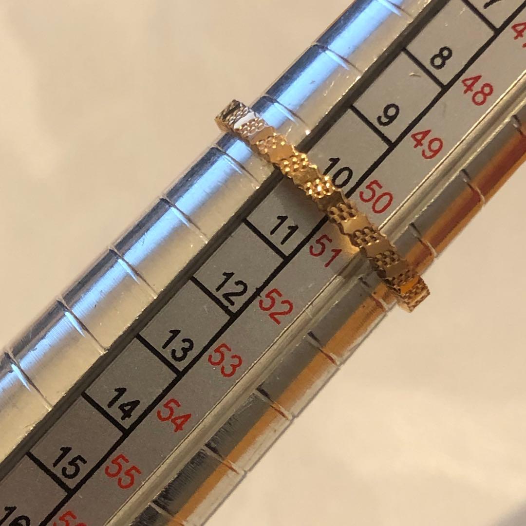 K18ギザギザリング　768H2601