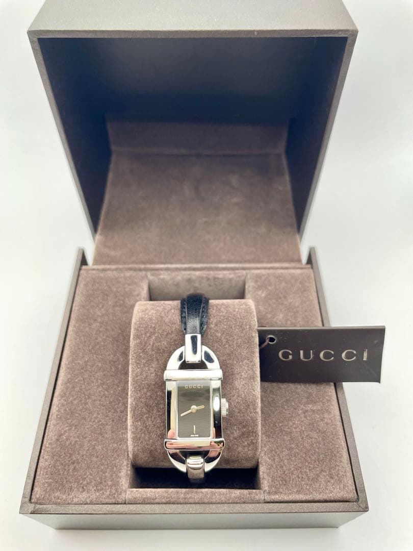 【稼働確認・電池交換済み】GUCCI レディース腕時計 ホースビット6800L