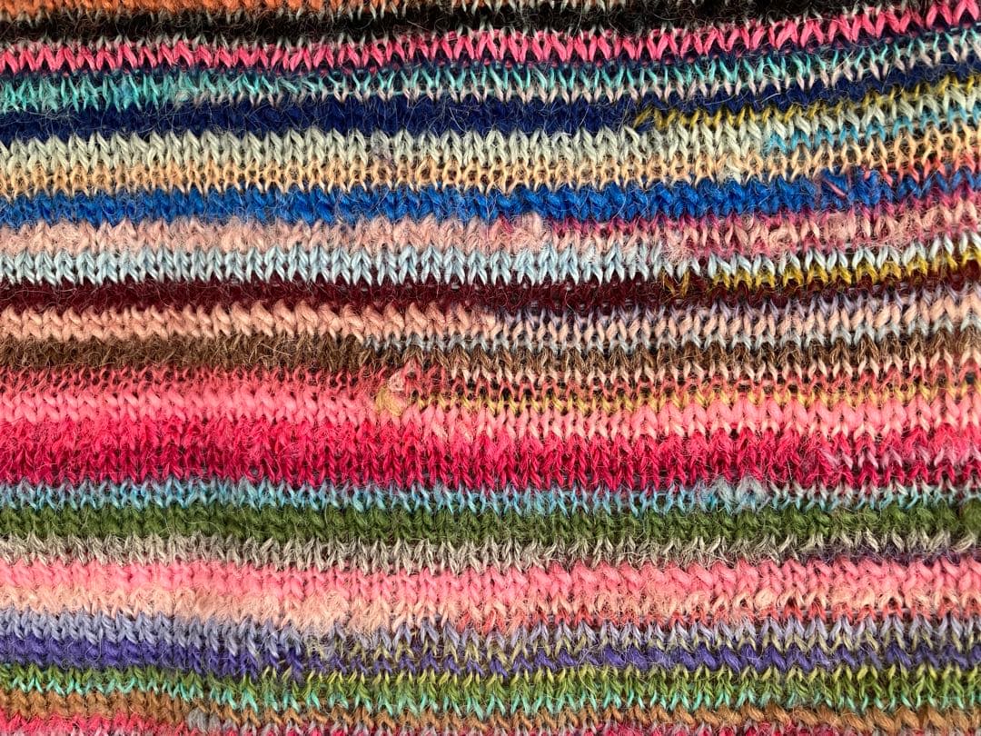 クラフトヒロ CRAFT HIRO ストライプ マルチ ニット カーディガン