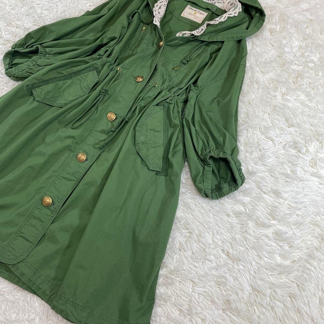 franche lippee ♡ワンピースコート レース　フード 取外可 金釦