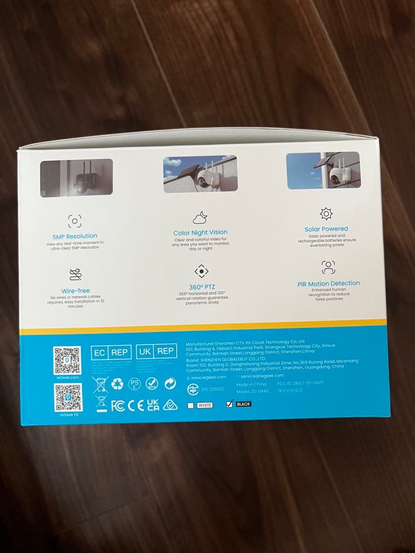 2025最新　ieGeek 防犯カメラ 屋外 ソーラー　ワイヤレス