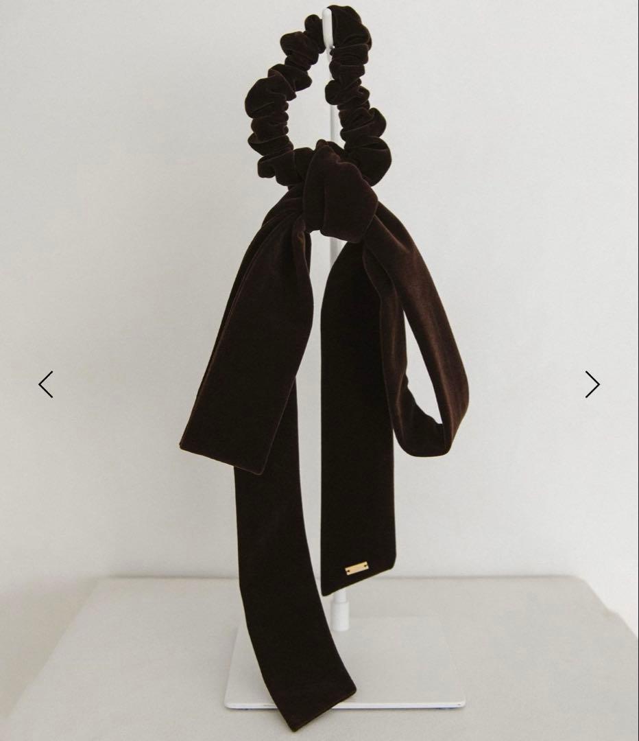 新品＜LETICIA＞レチシア リボン ベルベット シュシュ 完売品