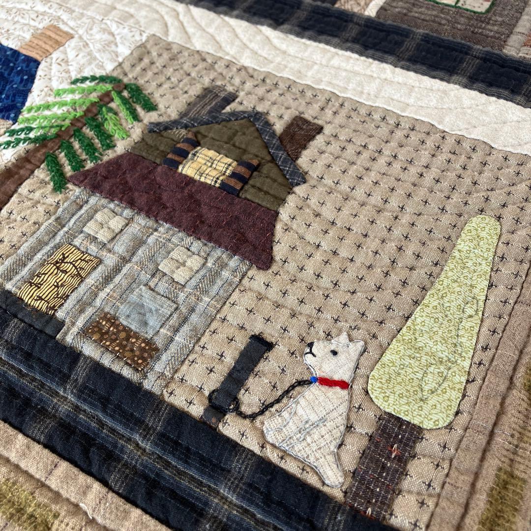 パッチワークキルト　ハウスのタペストリー　2枚　おまとめ　ハンドメイド