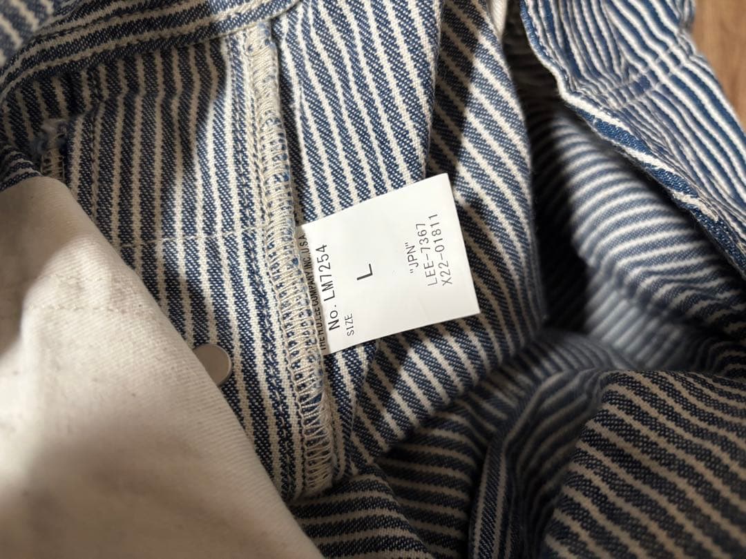 Lee オーバーオール デニム サロペット Lサイズ 男女兼用 LM7254