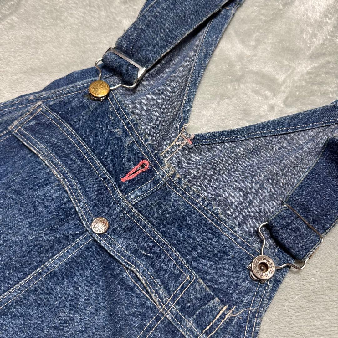 40s 大戦モデル デニムオーバーオール WARモデル 月桂樹ボタン WWⅡ