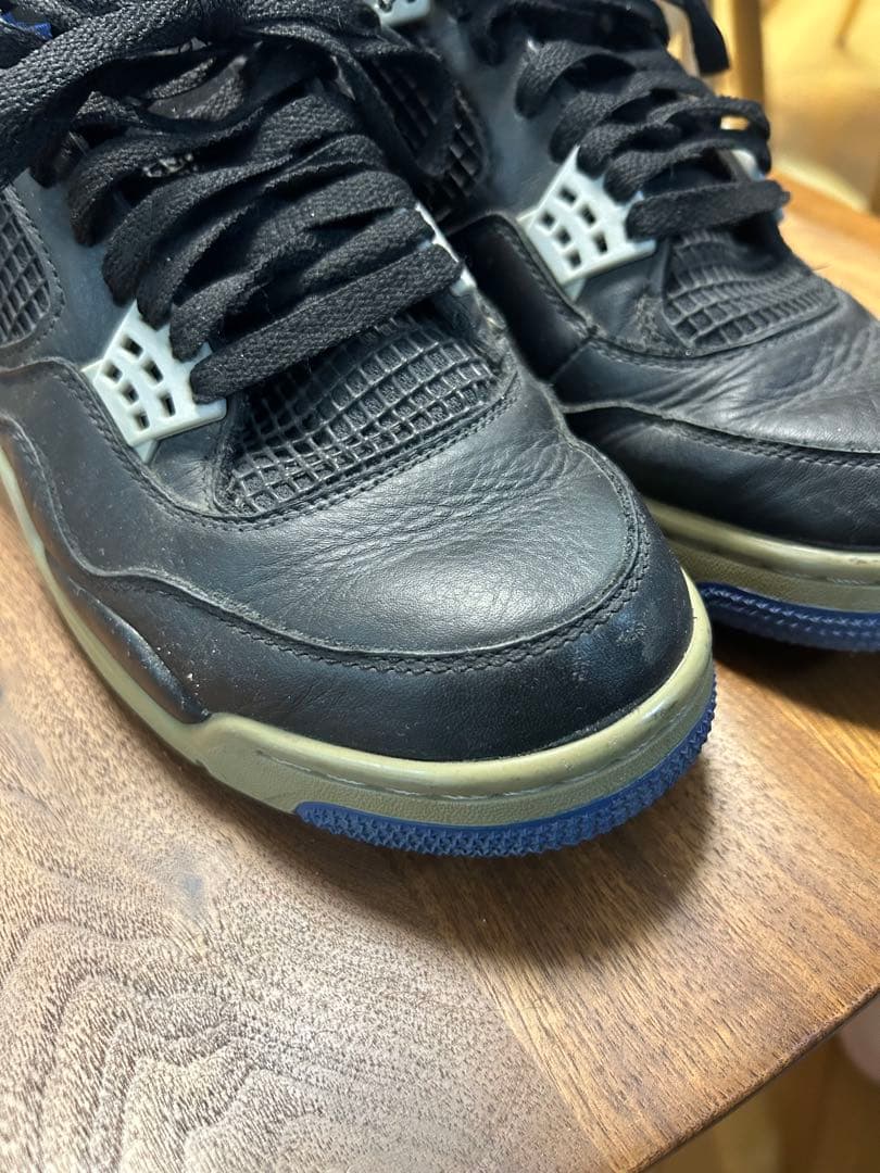 Air Jordan 4 ブラック/ブルー スニーカー