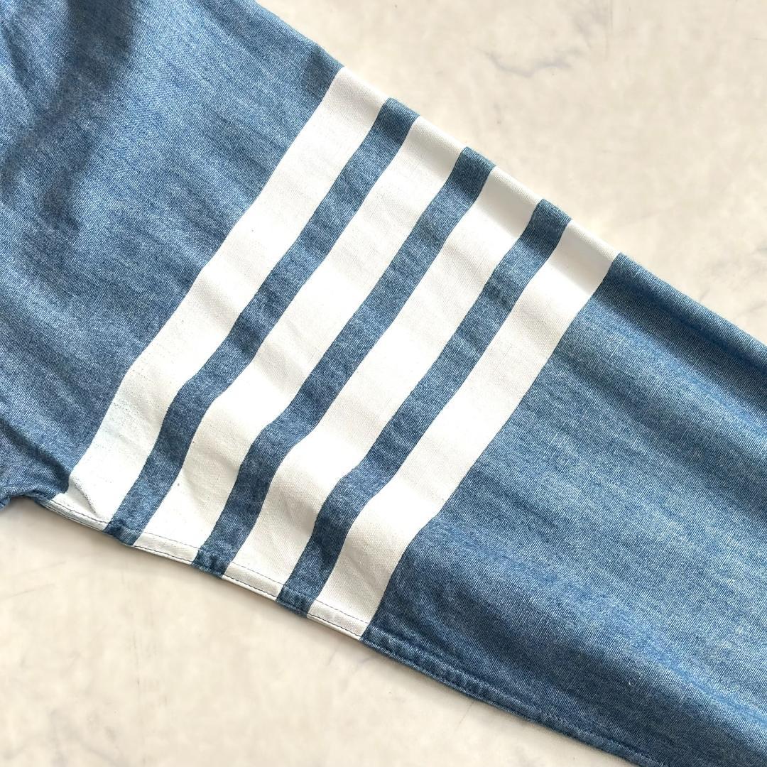 トムブラウン 4bar デニムシャツ インディゴブルー 長袖 サイズ1 ti1