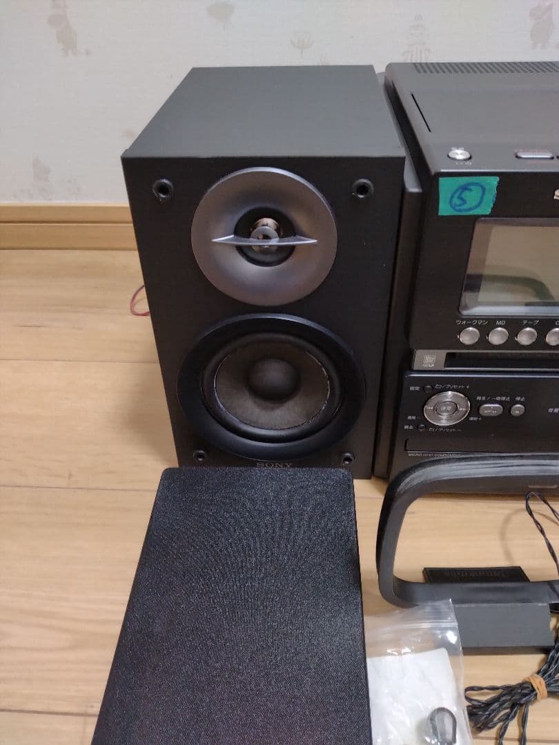 ⑤美品SONY CD・MD・カセットデッキ コンポ cmt-m35wm ソニー
