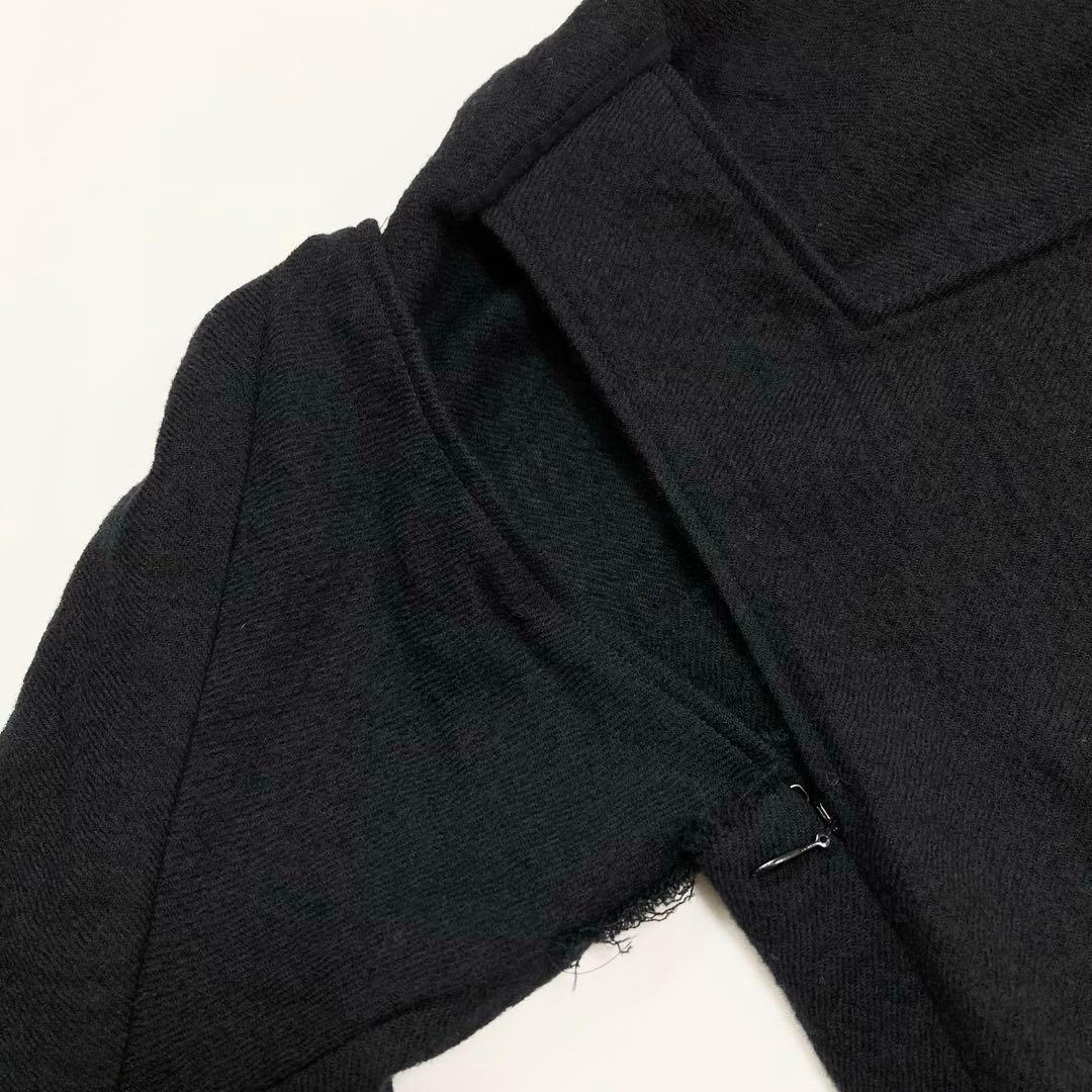 LIMI feu 24AW ウールサージ ドレープ ドレス 黒3