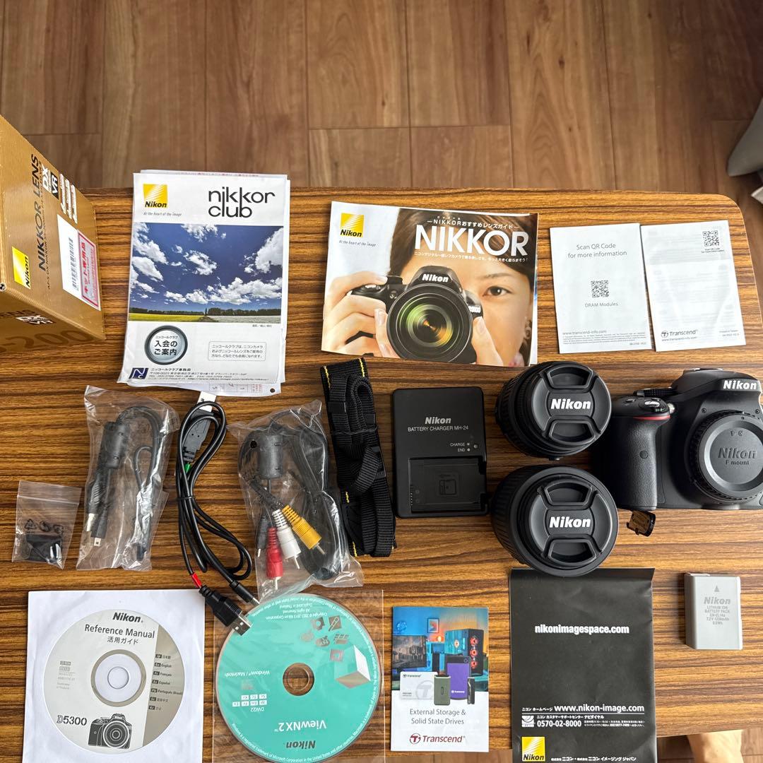 Nikon D5300 デジタル一眼レフ　ブラック ダブルズームキット2