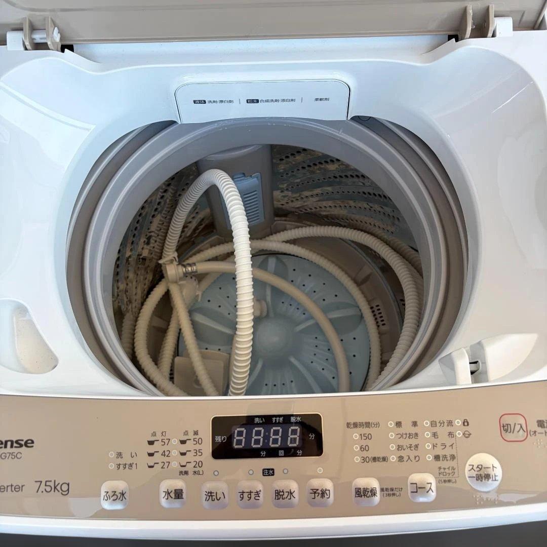 美品　ハイセンス 洗濯機 HW-DG75C 7.5kg 2025年製