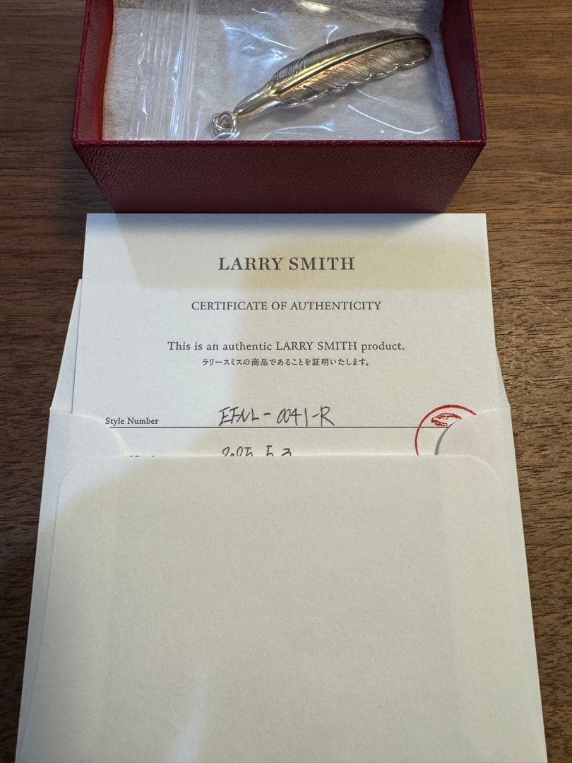 アクセサリー LARRY SMITH EAGLEHEADFEATHER 18KACCENT R