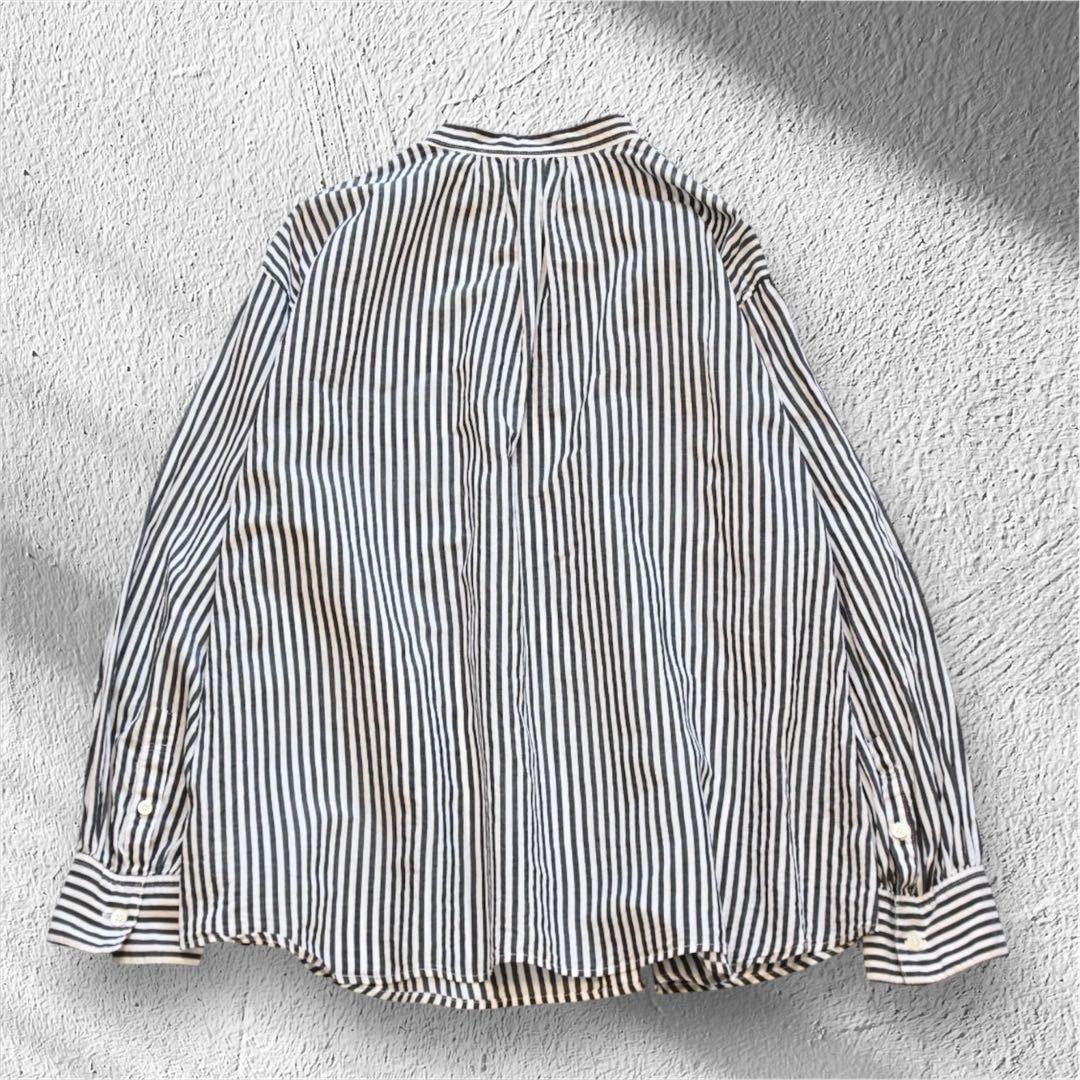 【未使用級】スピックアンドスパン コットン シルク ギャザー シャツ シルク