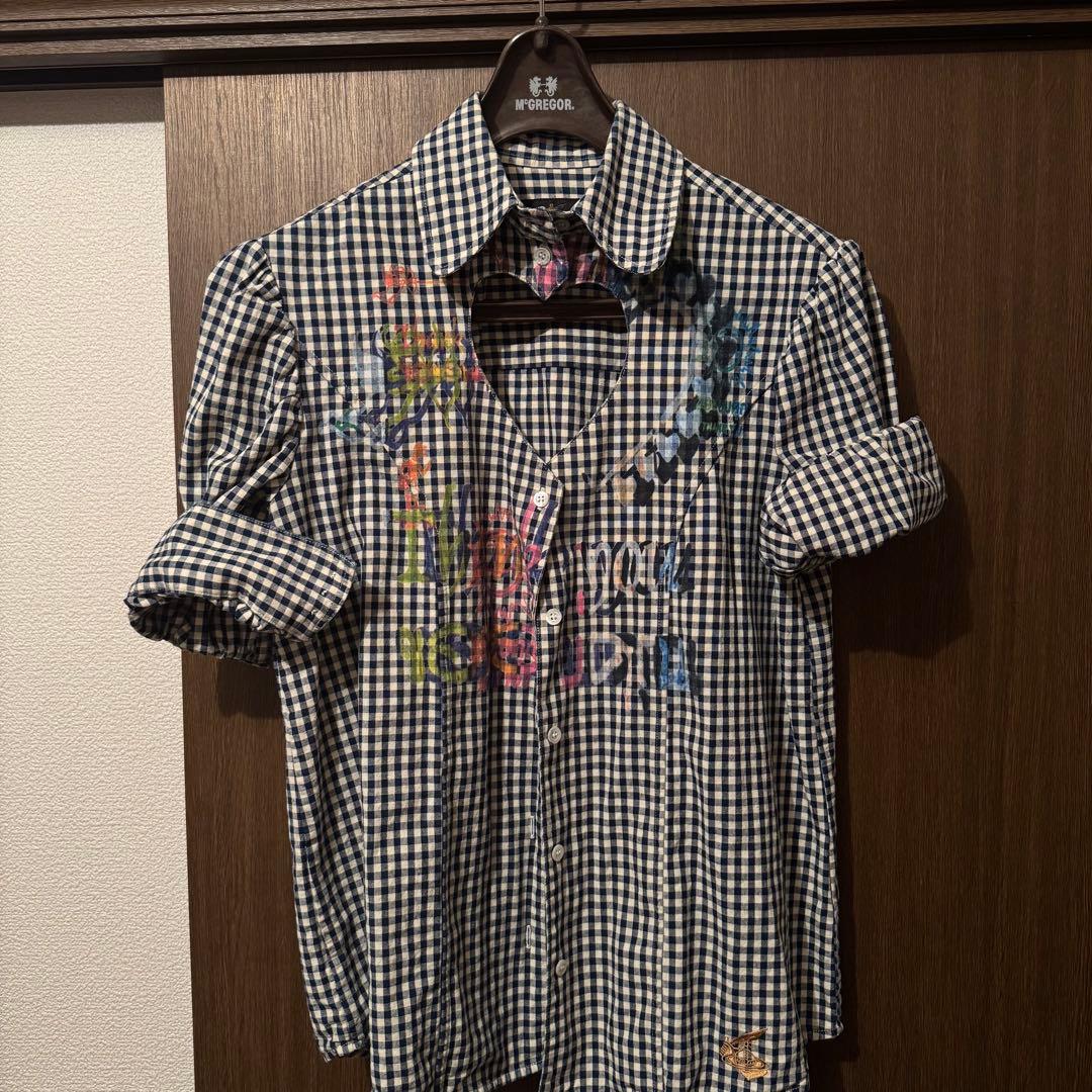 Vivienne Westwood ペイントチェックシャツ