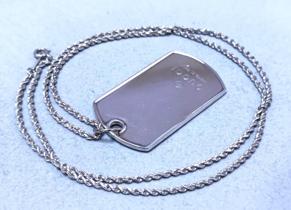 Gucci　グッチ　SV925　ドックタグ　ネックレストップ　39972
