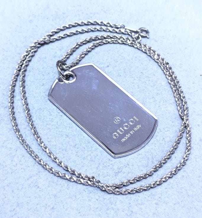 Gucci　グッチ　SV925　ドックタグ　ネックレストップ　39972