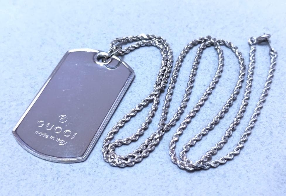 Gucci　グッチ　SV925　ドックタグ　ネックレストップ　39972