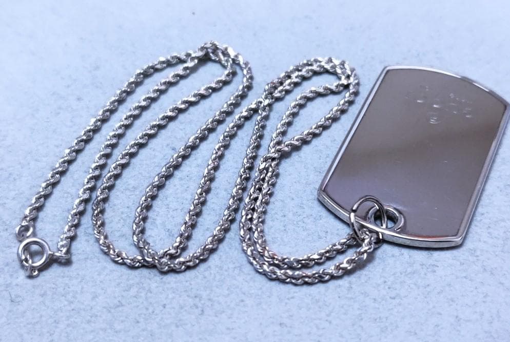 Gucci　グッチ　SV925　ドックタグ　ネックレストップ　39972