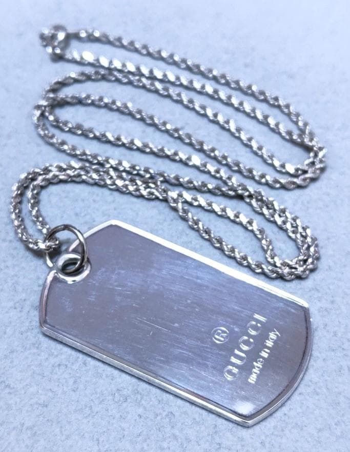 Gucci　グッチ　SV925　ドックタグ　ネックレストップ　39972