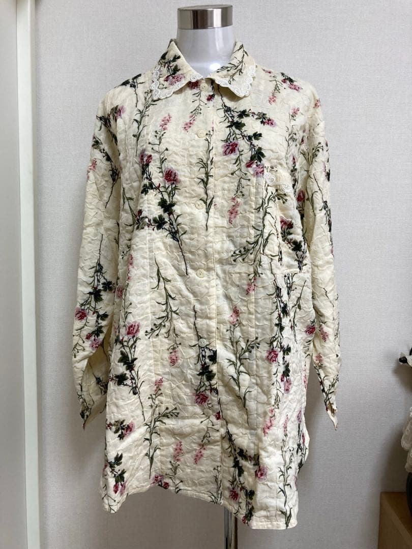 IKUKO 花柄長袖パジャマ (綿100%)