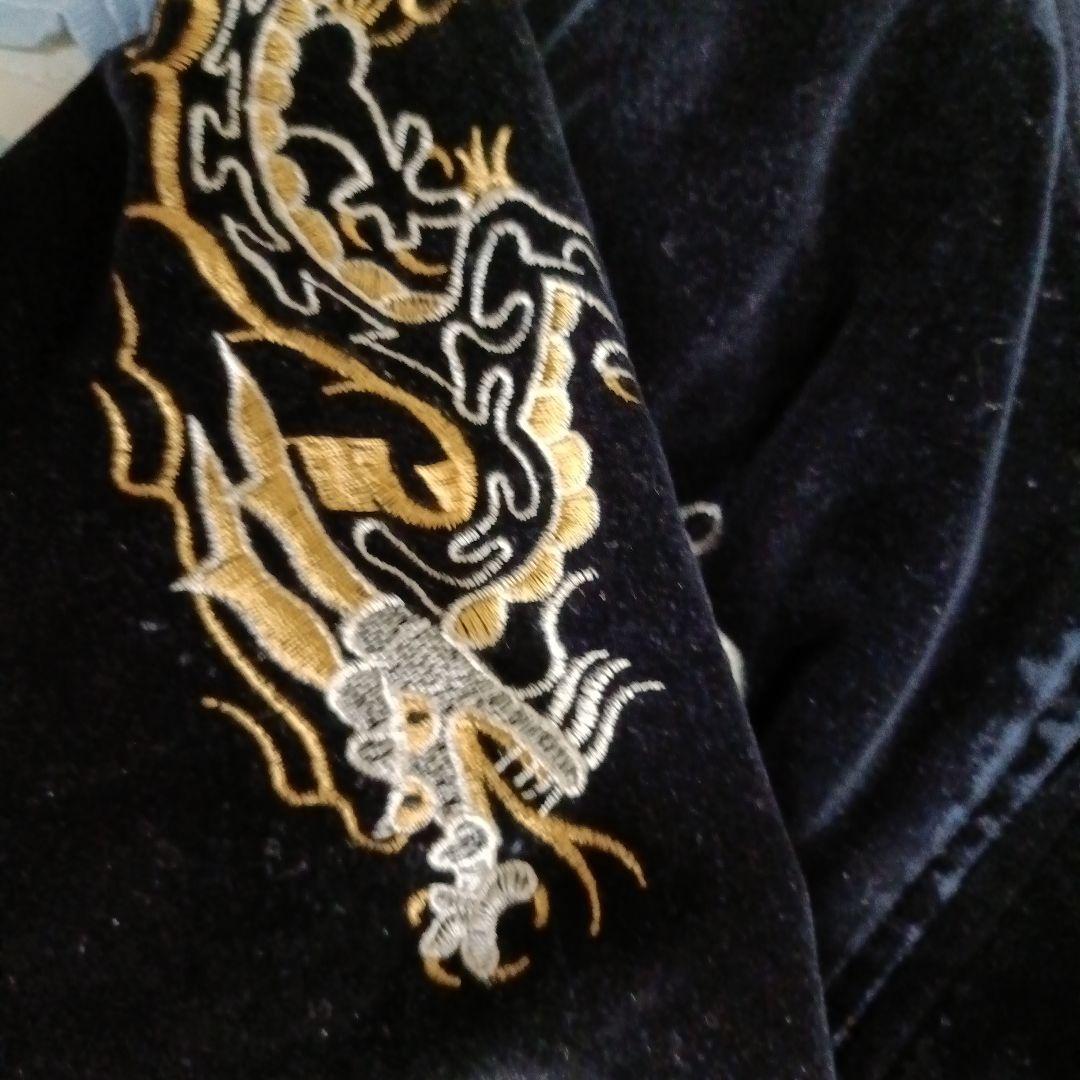 初期JUNGLE STORM 別珍 スーベニアジャケット スカジャン ブラック