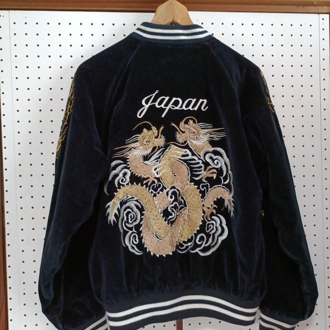 初期JUNGLE STORM 別珍 スーベニアジャケット スカジャン ブラック