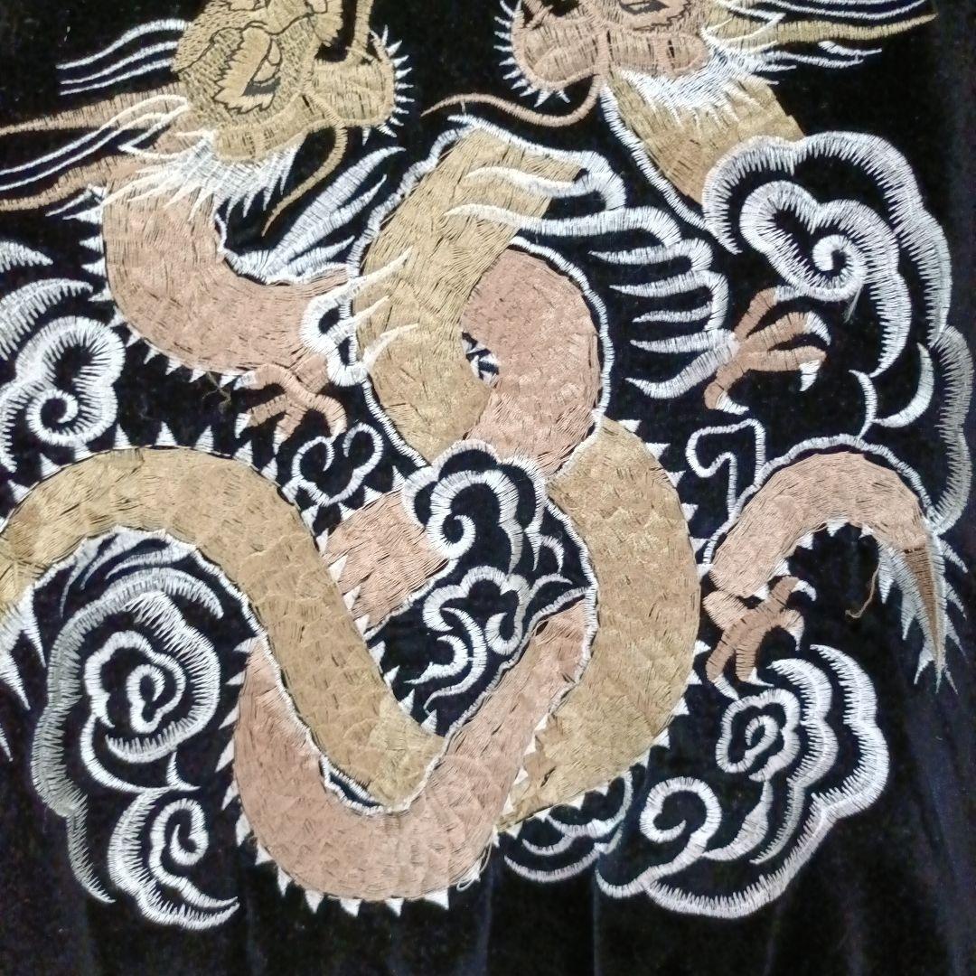 初期JUNGLE STORM 別珍 スーベニアジャケット スカジャン ブラック