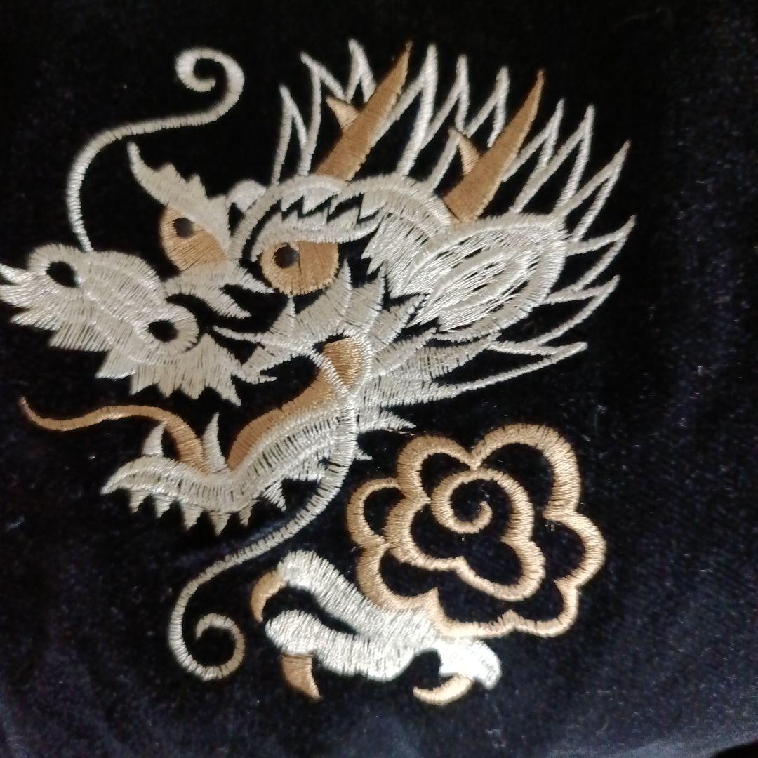 初期JUNGLE STORM 別珍 スーベニアジャケット スカジャン ブラック