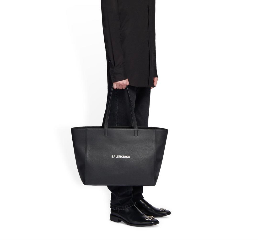 【極美品】バレンシアガ イーストウエスト トートバッグ レザー 黒 618284