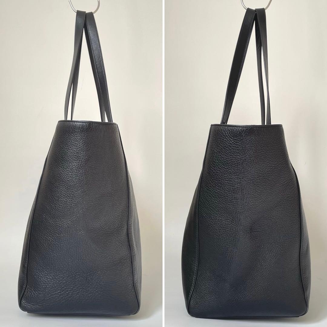 【極美品】バレンシアガ イーストウエスト トートバッグ レザー 黒 618284