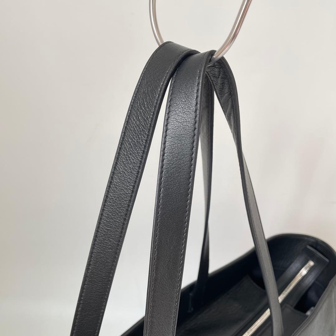 【極美品】バレンシアガ イーストウエスト トートバッグ レザー 黒 618284