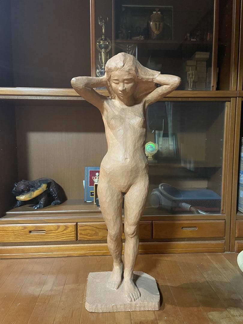 陶器製 抽象的な女性像 約110cm