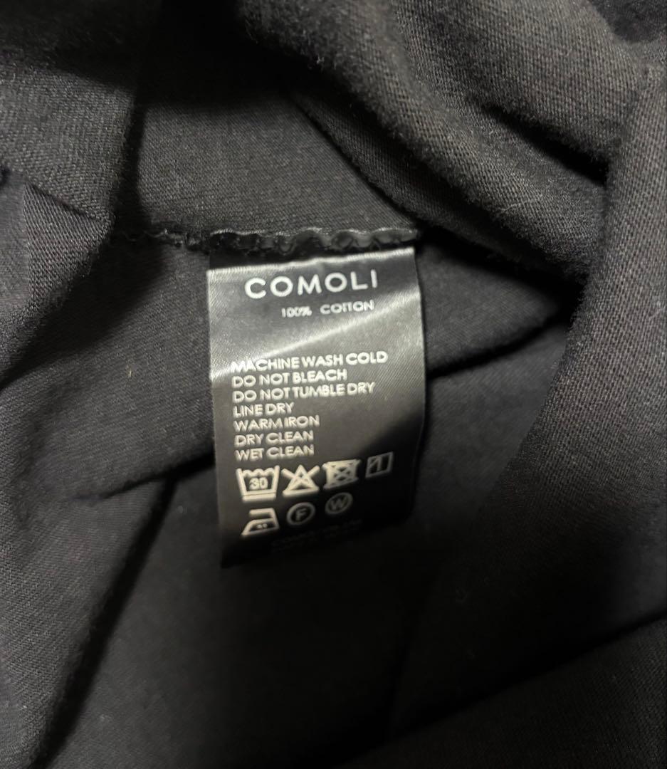 COMOLI コットンジャージ 長袖Tシャツ ブラック サイズ3 ロンT