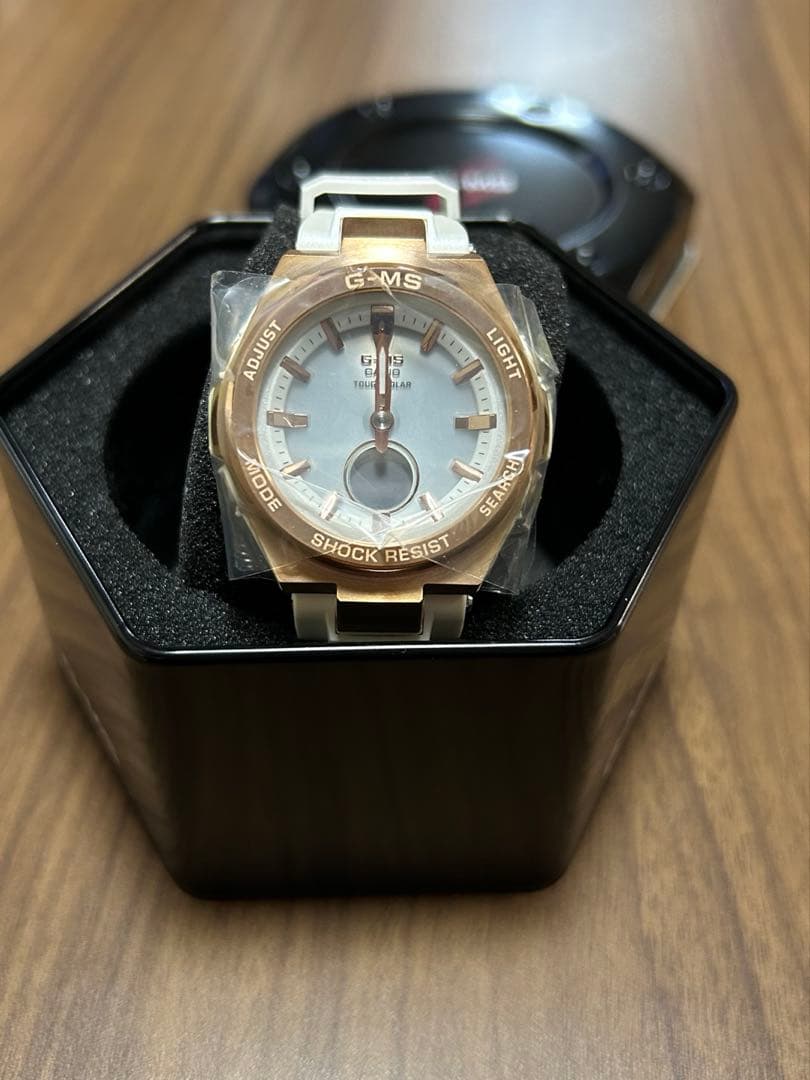 G-MS デジタル腕時計 ローズゴールド/ホワイト