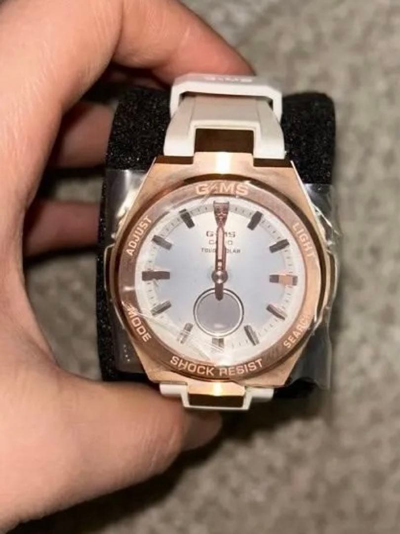 G-MS デジタル腕時計 ローズゴールド/ホワイト