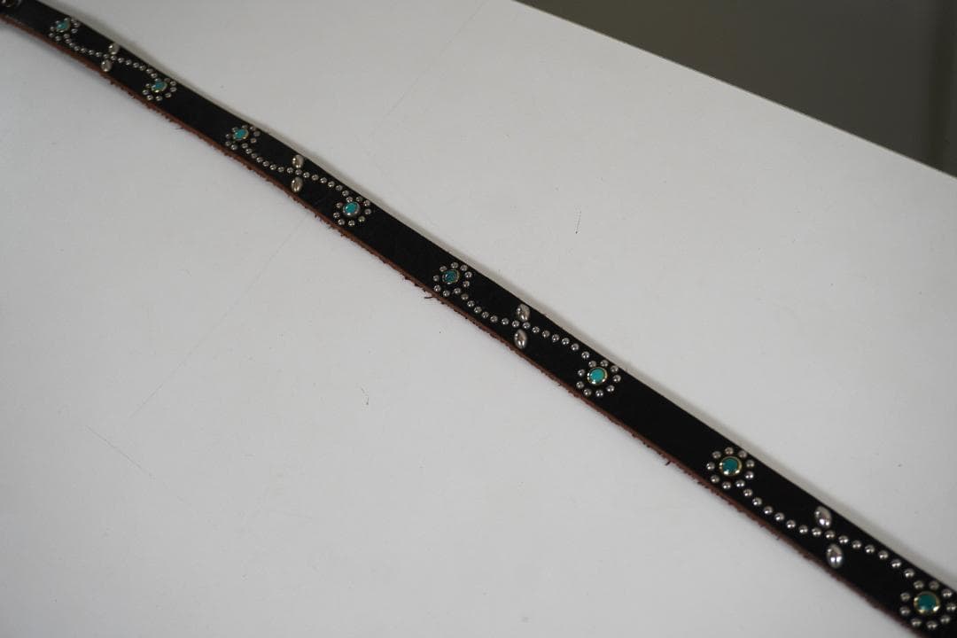 ▢ＨＴＣ▢エイチティーシー 　スタッズベルト 　　ナロー　ターコイズ