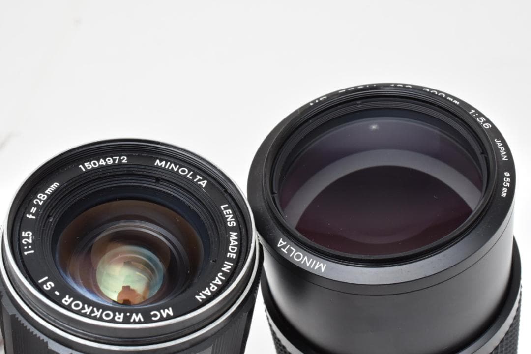 ミノルタ ROKKOR F2.5 28mm+MD 100-300mm F5.6