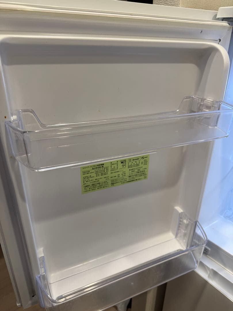 シャープ　ノンフロン冷凍冷蔵庫　SJ-D15G-W