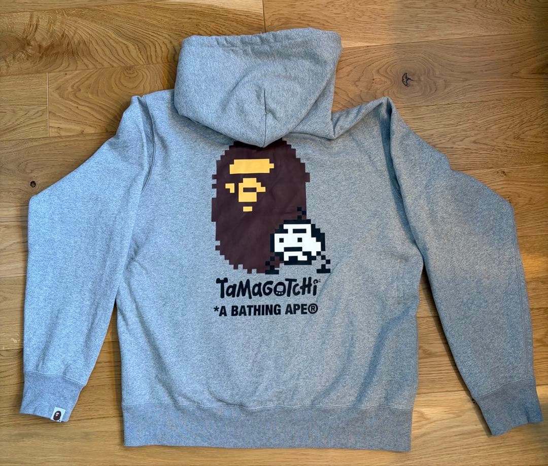 たまごっち × A BATHING APE パーカー グレー XL