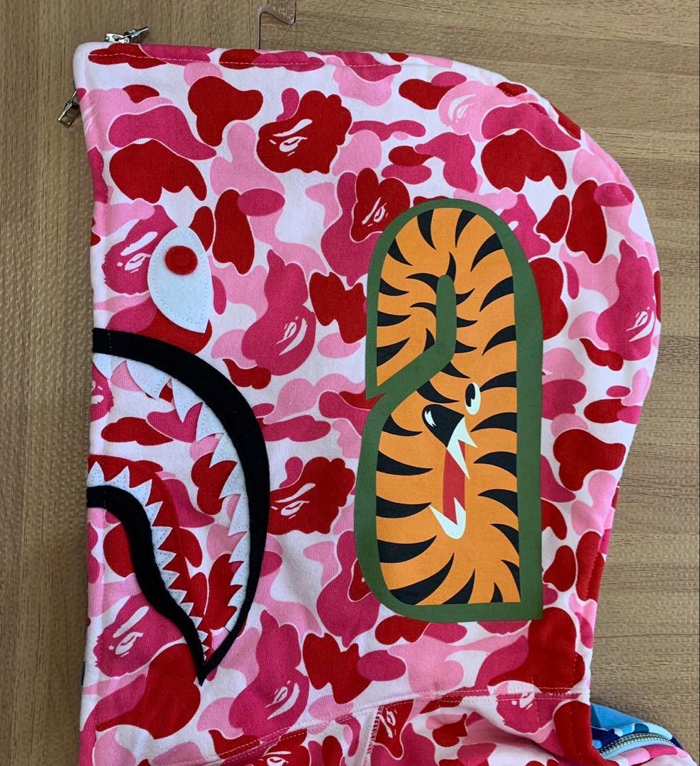 ★激レア★ APE abc セパレート シャークパーカー L パーカー kaws