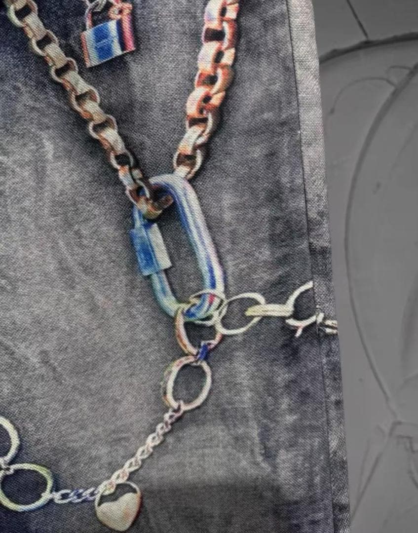 Acne Studios 馬年限定 チェーン柄ジッパーパンツ