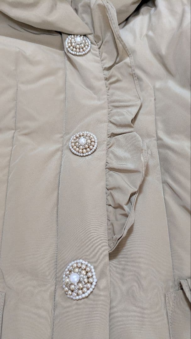 スーパービューティー　ダウンコート　ベージュサイズ42