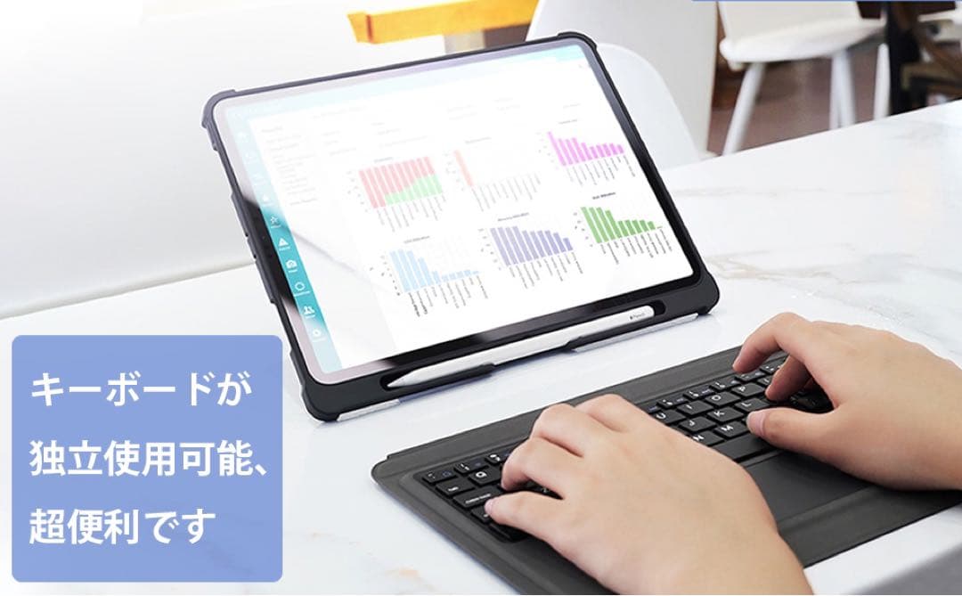 【値下】ipad air2 32GB透明フィルム/ケースキーボードタッチパネル付