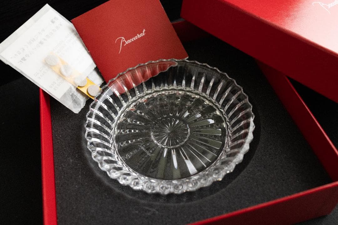 チェリー様【未使用】Baccarat バカラ プレート ミルニュイ　ディッシュ
