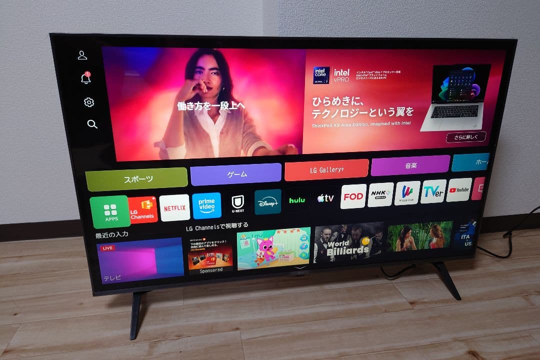 【25年10月購入】　LG 　LEDTV　4K液晶テレビ　43インチ　保証書付き