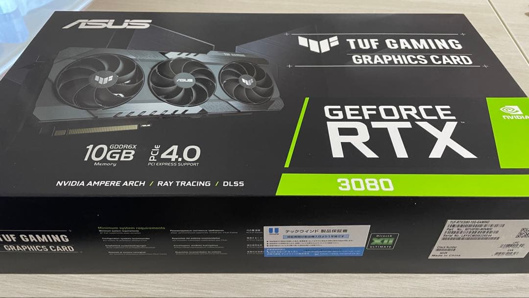 グラフィックボード・グラボ・ビデオカード ASUS TUF Gaming RTX 3080 10GB GDDR6X