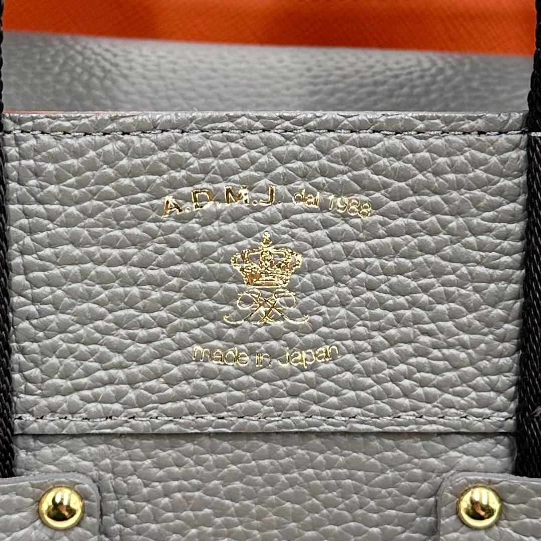 極美品★A.D.M.J. デイリートート ロゴエンブレム ハンドバッグ トート